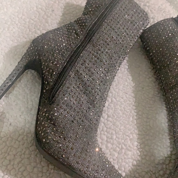 Steve Madden Wifey Pewter Rhinestone Stiletto Boot - Picture 6 of 14